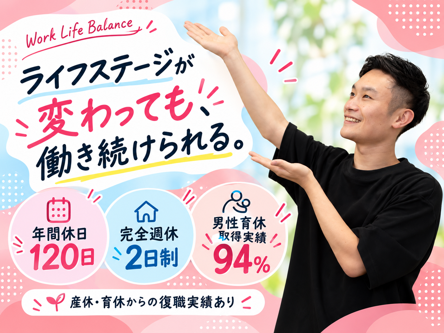 携帯機器に詳しくなりたい方
人との会話が好きな方
販売接客経験がある方
地域の方々と触れ合える環境でお仕事をしたい方